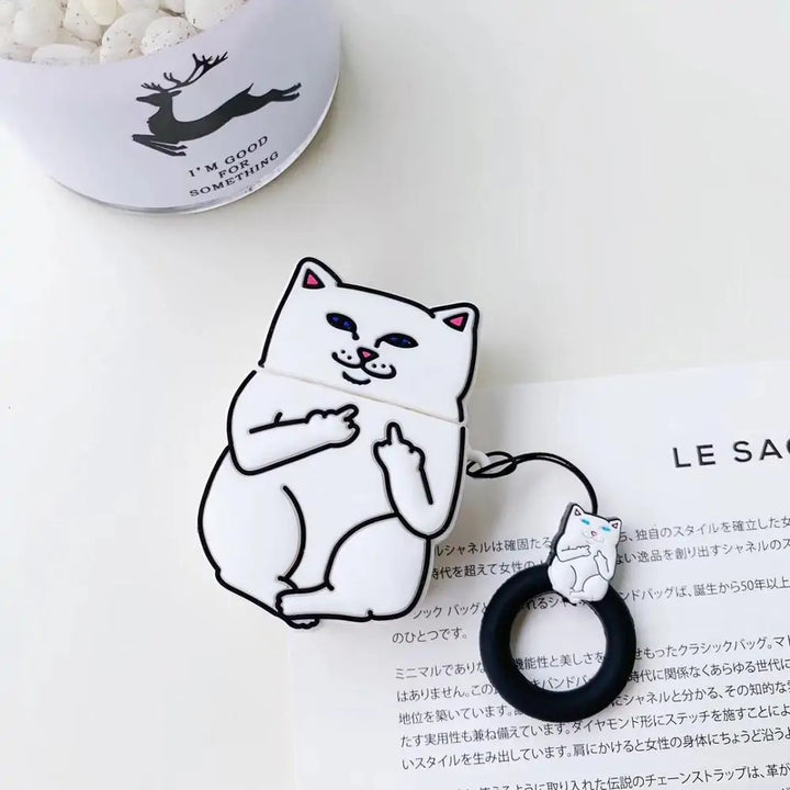 Cartoon Cat AirPods Case